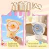 Taiwanese Style Portable Mini Desktop Fan - Three Speed, USB Rechargeable, with Cute Cheese Pet Design.