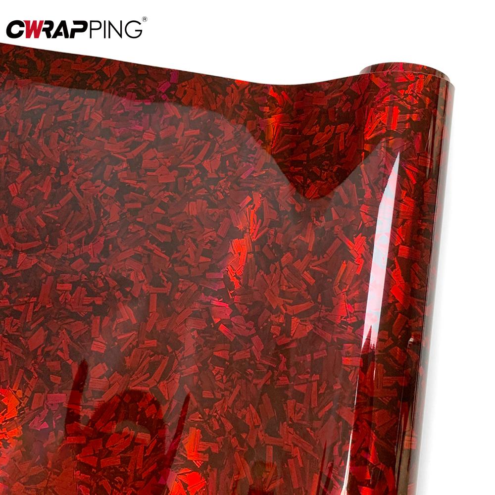 Glossy Forged Carbon Fiber Car Sticker Exterior Car Stickers Automotive Vinyl Auto Outdoor Accessories Vehicle Decoration Wrap