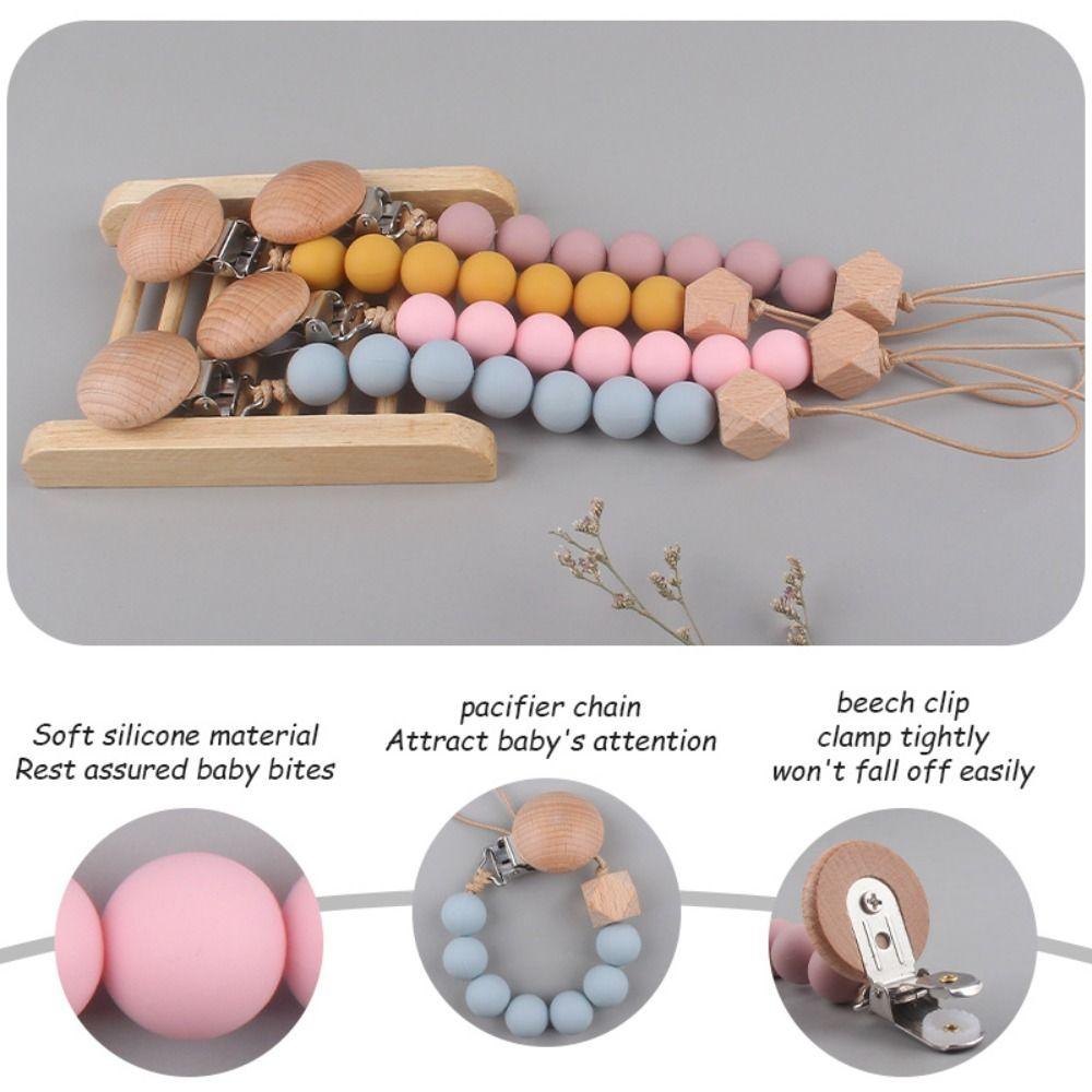 Holder Toddler Baby Teether Toys Straps Baby Pacifier Chain Pacifier Holder Clips Dummy Clips