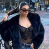 Winter Large Lapel Fur Jacket Women's Imitation Fox Fur Temperament Celebrity Style Faux Fur Jacket