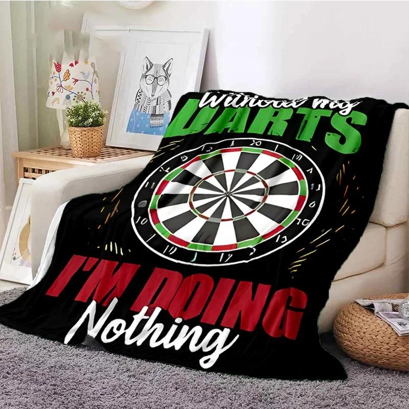 Darts Pattern Flannel Throw Blanket Blank Soft Warm Series and Ice Fire Darts Fashion Flannel Warm Sofa Bed Camping Kids Gifts