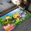 Maya The Bee Friends Lotus Scene Print Doormat Non‑Slip Entrance Floor Mat Cartoon Animated Home Hallway Decor