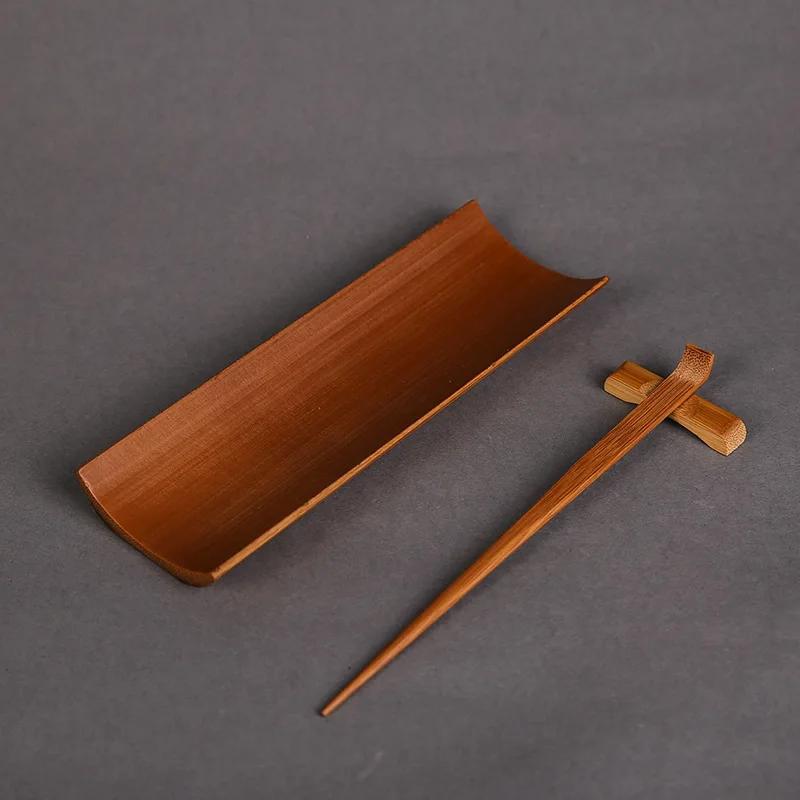 Carbonized Bamboo Tea Set Suit Delicate Tea Clip Teaspoon Needle Spoon Pliers Tea Ceremony Tool Accessories