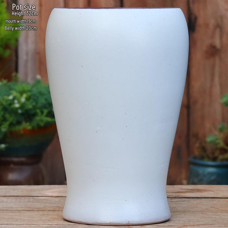 Handmade Coarse Pottery Tall Succulent Tree Pot, Breathable Ceramic Clay for Bougainvillea & Orchids.