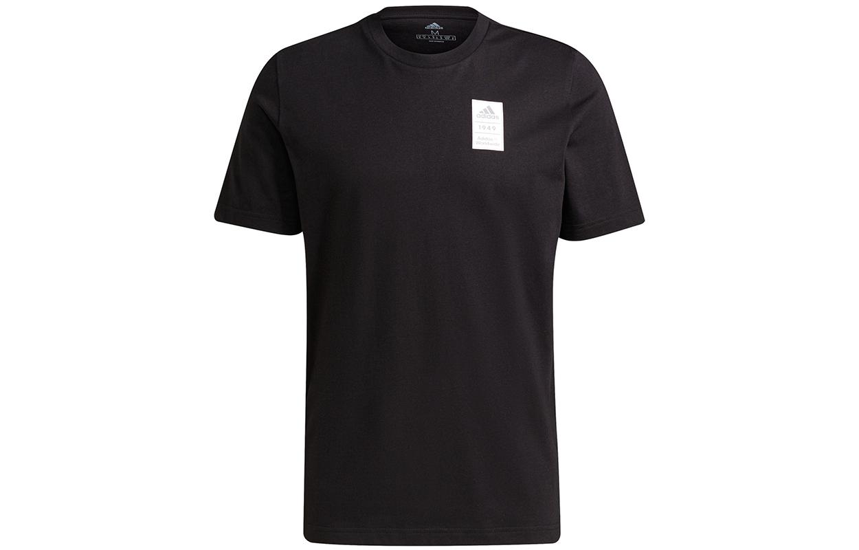

Adidas T Shirts Men s Black Crew Neck Moderate Straight Fit GU3642 S