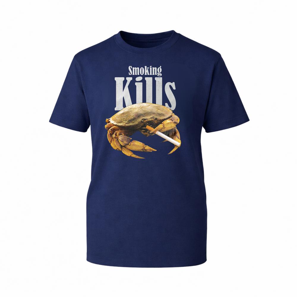 Smoking Kills Graphic TShirt Crab Meme Anti Smoking Humorous Unisex Gift TTop S