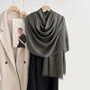Cotton and linen scarf, fashion, literary style, solid color, linen scarf, women's air-conditioned room, shawl, and sunscreen silk scarf outside.