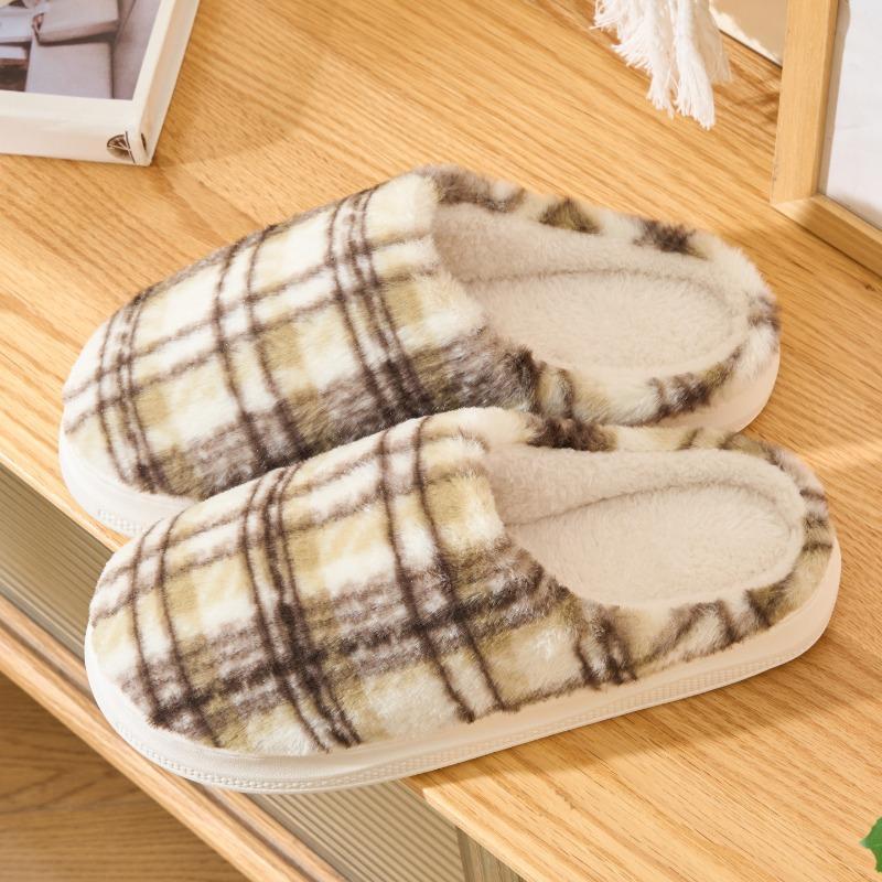 Cotton Slippers Women's Winter New Indoor Home Warm Plush Slippers Men's Home Autumn and Winter