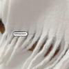 2024 Winter White Thick Solid Color Scarf for Girls - Korean Style, Versatile Student Shawl