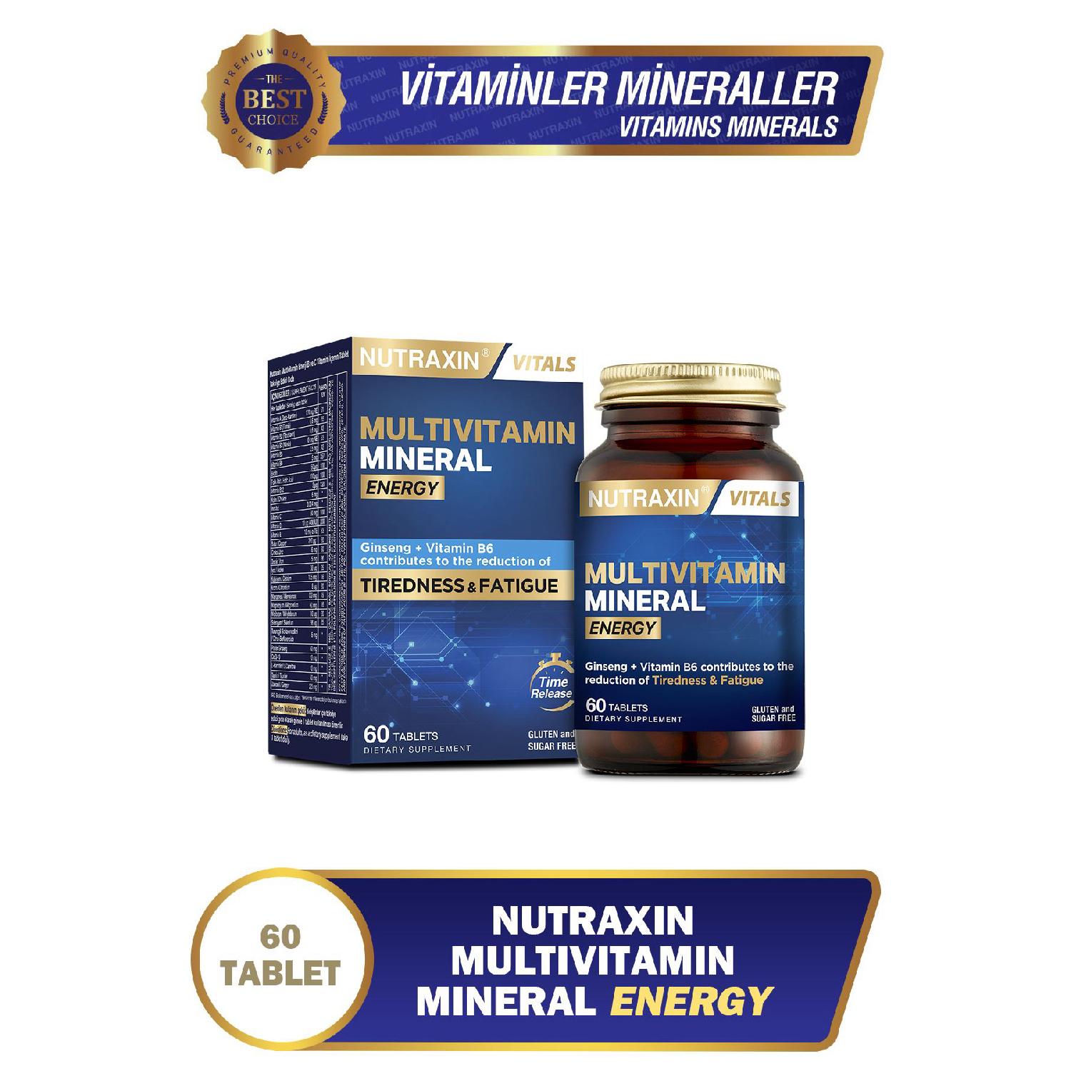 

Multivitamine Mineral Energy Complex 60 Tbl - Magnesium, Taurine, Choline, Panax Ginseng, Q10