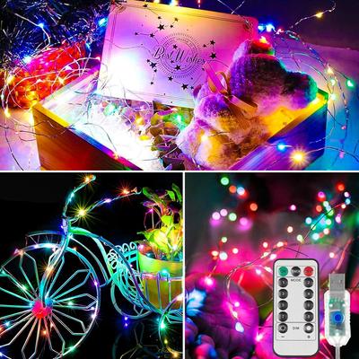 USB 30M 8 Funktionen Kupfer Lichterkette LED Lichterkette Wohnzimmer Schlafzimmer Feiertagsdekoration Lichter