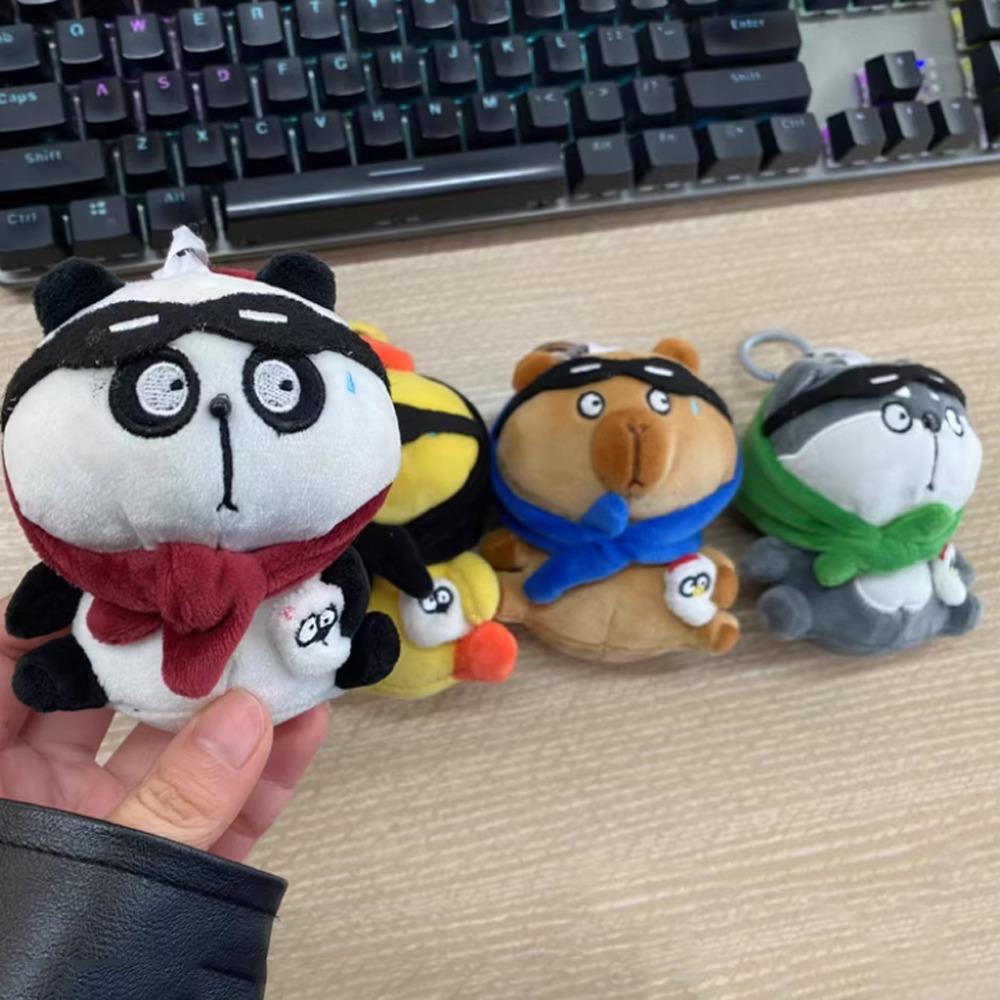 Keyring Capybara Plush Keychain Yellow Chick Animals Plush Toy Keychain  Home Decor