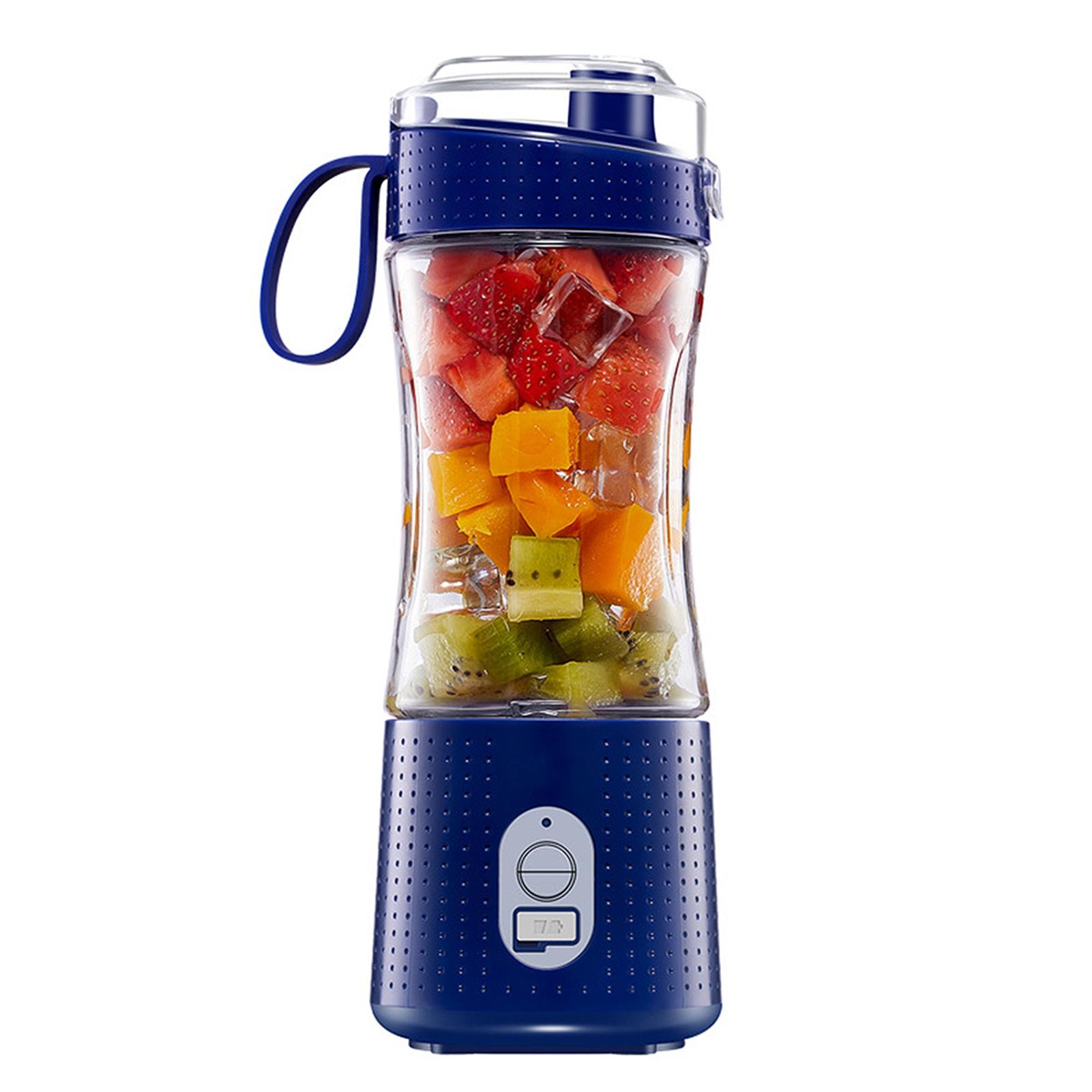 

Portable Blender Single Serve Travel Fruit Juicer Mixer Cup with 4000mAh USB Rechargeable Battery синий