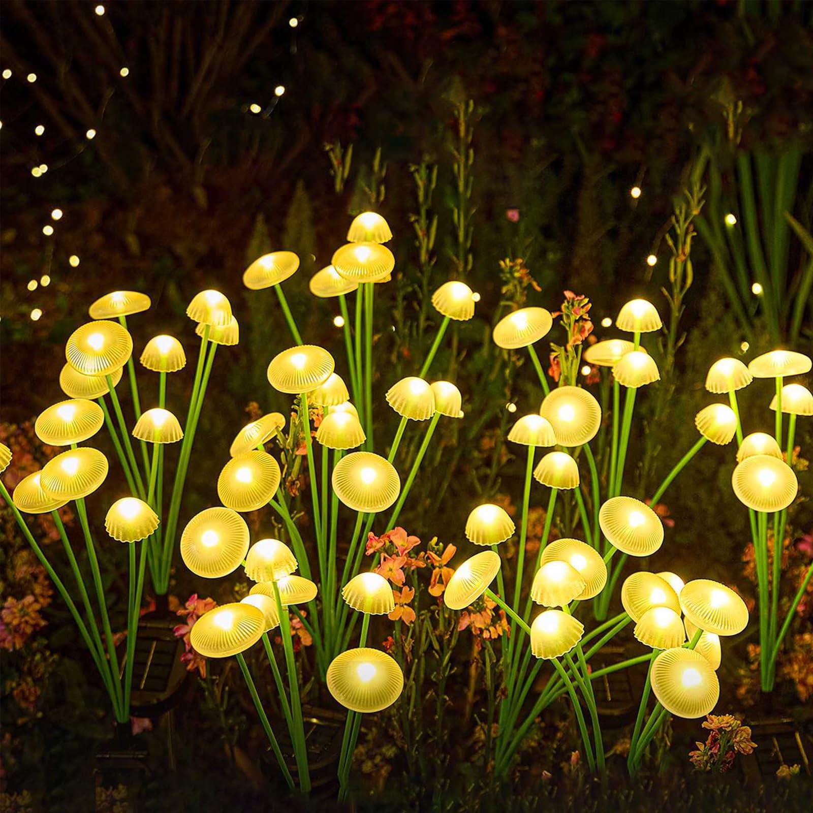 

Aerlife Solar Outdoor Garden 6 Warm Recessed Lights of Auto Ambient Decorative Cute Solar LED Suitable for Flower and More Lights, Lights, LEDs, білий