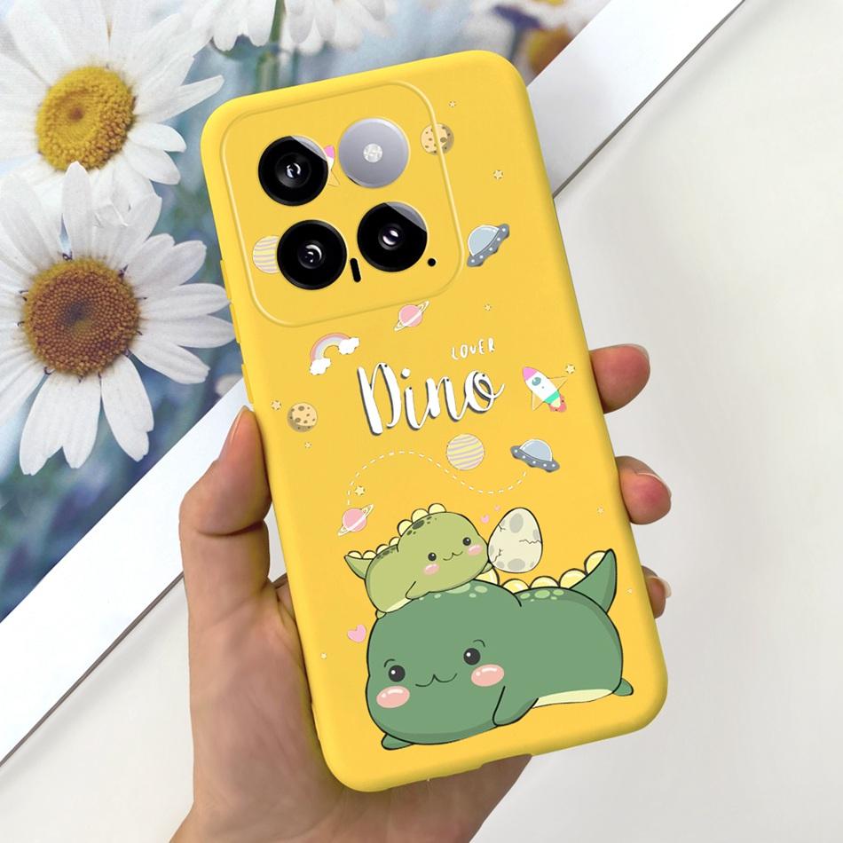 For Xiaomi 14 Phone Case Xiaomi Mi 14 5G Mi14 2024 Cute Cat Cartoon Jelly Silicon Soft Protective Back Cover