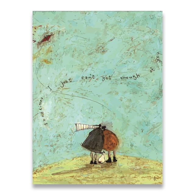 

Винтажные скандинавские абстрактные пейзажи на холсте настенные картины мультяшные собаки постеры и принты фотографии детская спальня домашний декор 21x30cm No Framed