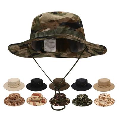 Neu Taktische Camouflage Boonie Hut Männer Eimer Hüte Jagd Wandern Outdoor Camo Sonne Caps Panama Sommer
