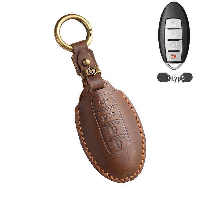 14th Gen Nissan Sylphy Key Case for Qashqai, X-Trail, Altima, Tiida, Kicks, Murano & Sunny - Genuine Leather with Buckle