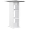 vidaXL Bar Table White and Anthracite Grey 60x60x110 Cm