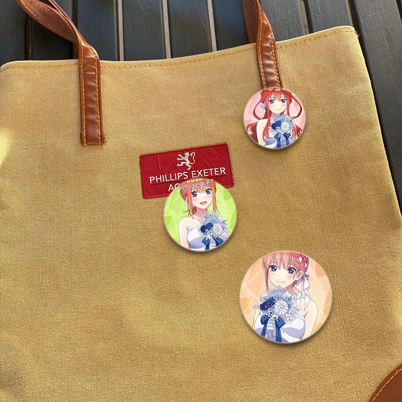 32/44/58mm The Quintessential Quintuplets Pin Broche feito à mão para roupas Desenho animado Cosplay Emblema Mochila Decoração Jóias Presente infantil