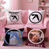 Aphex Twin Richard D James Music Cushion Cover Plush Fabric Soft Double-Sided Printed Sofa Pillow Case Colorfast Home Decor