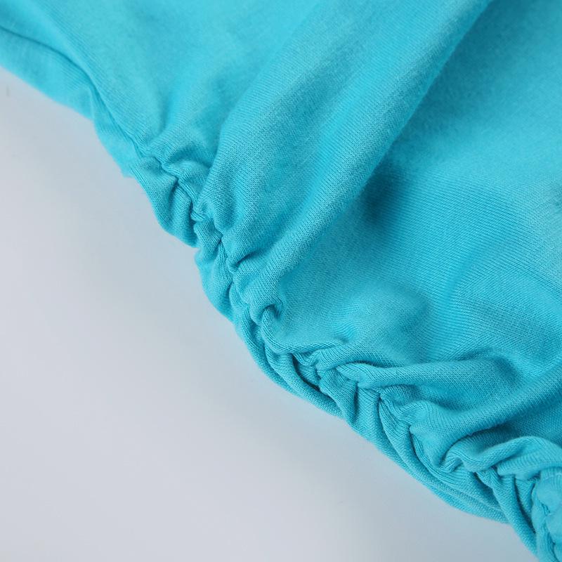 Europäischer & Amerikanischer Stil Schlank geschnittenes T-Shirt mit Puffärmeln und Knöpfen - Süßes, Würziges, Sexy Sommer Top