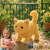 Kids Realistic Plush Cat Toy Lifelike Kitten Plushie Doll Toddlers Boys Girls Educational Simulation Animal Toy Holiday Birthday Gift