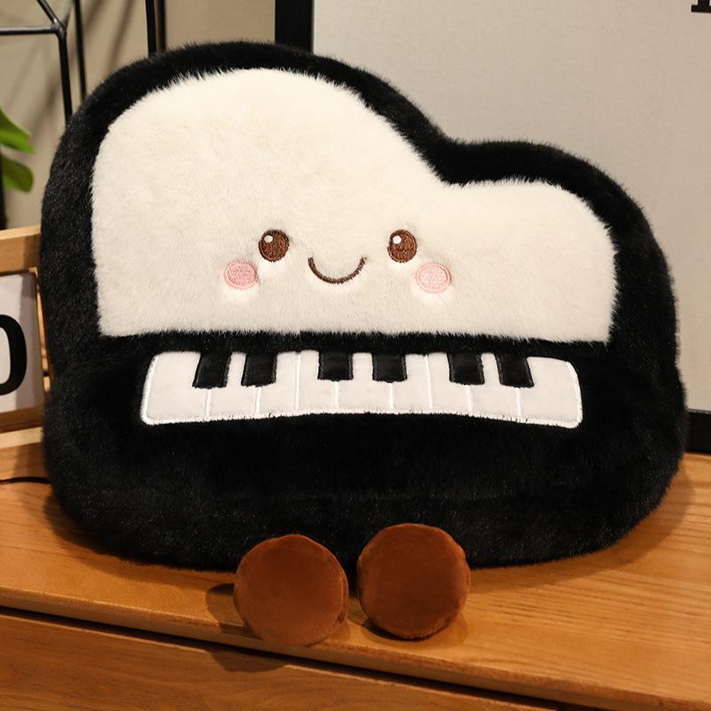 Cartoon Cute Piano, Pipa, Guitar, Drum Instrument, Doll, Plush Toy, Doll, Children's Pillow Ornament, Gift