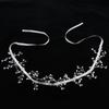 Graceful Bridal Leaves Flowers Rhinestone Headband Prom Accessories - As Described,