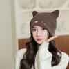 Cute Cat Ears Cute Hats for Womens Knitted Warm Lovely Beanies Cap Birthday Gift