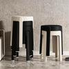 Durable Stackable Round Stool for Plus-size Individuals - Ideal for Living Room, Dining Table, or Guest Seating