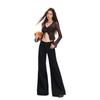 American Women's Spring 2026 Loose Low-Waist Micro-Flare Suit Pants - Slimming Casual Trousers