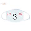 ALL-FASHION-MALL Λευκή Anime Εμοτικόν Μάσκα Στόματος Kaomoji Αντι-Σκόνης Kawaii Μάσκα Προσώπου