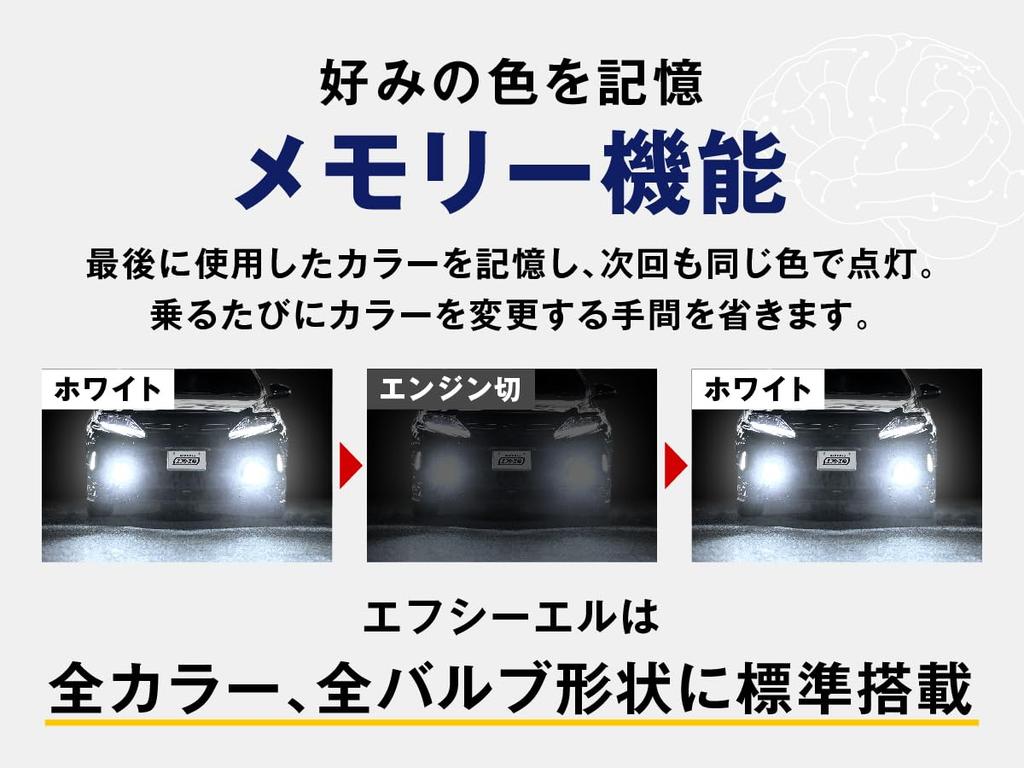 H8 H11 H16 LED Fog Vehicle Inspection Memory Set of 2 and fcl. Lights, Two-Color Switching, White/Yellow, Compliant, Function, 12V, (Left Right)
