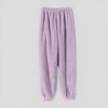 Women's Casual Fashion Loose Fleece-Lined Pants Solid-Color Cuffed Pants
