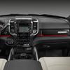 BBP1 For Dodge RAM 1500 2500 3500 2019-2026 Car Center Console Red Line Decorative Strip ABS Interior Sticker Trim Accessories