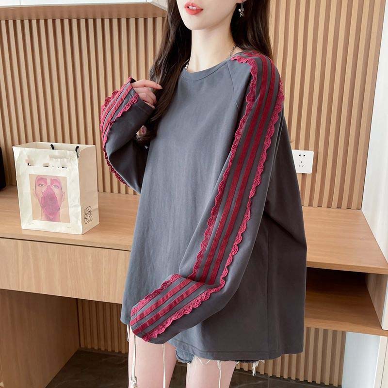Sweatshirt for Women Autumn Winter Thickened Warm Stretchy Long Sleeve Oversize Tops