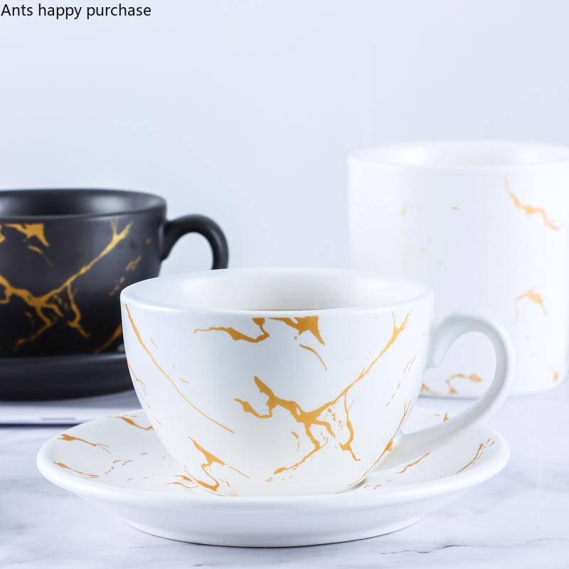 Marbled Ceramic Coffee Mug Espresso Cups Afternoon Tea Cup Milk Tea Cups Coffee Cup and Saucer Set Milk Mug Tea Mugs Drinkware