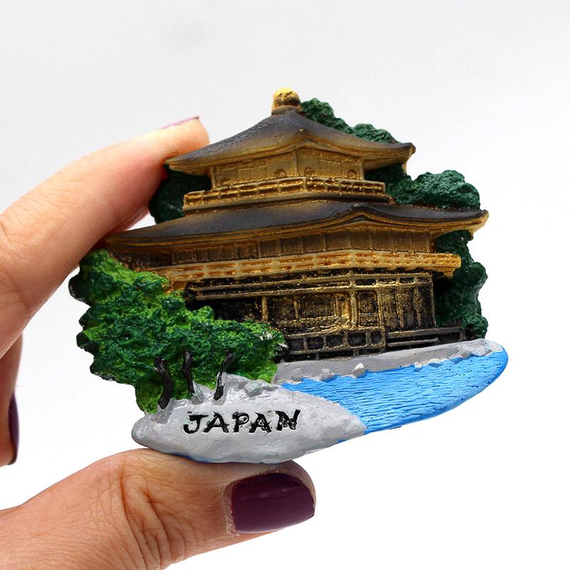 Magnetic Refrigerator Paste Resin Building Souvenir Tourists Prague Square Bhutan Santiago Chile Fridge Magnets Room Decoration