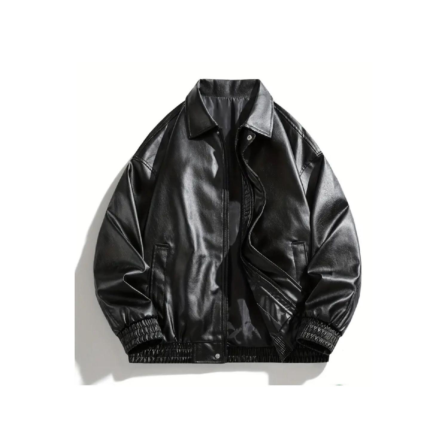 

Oversize Unisex Vintage Leather Jacket S чёрный