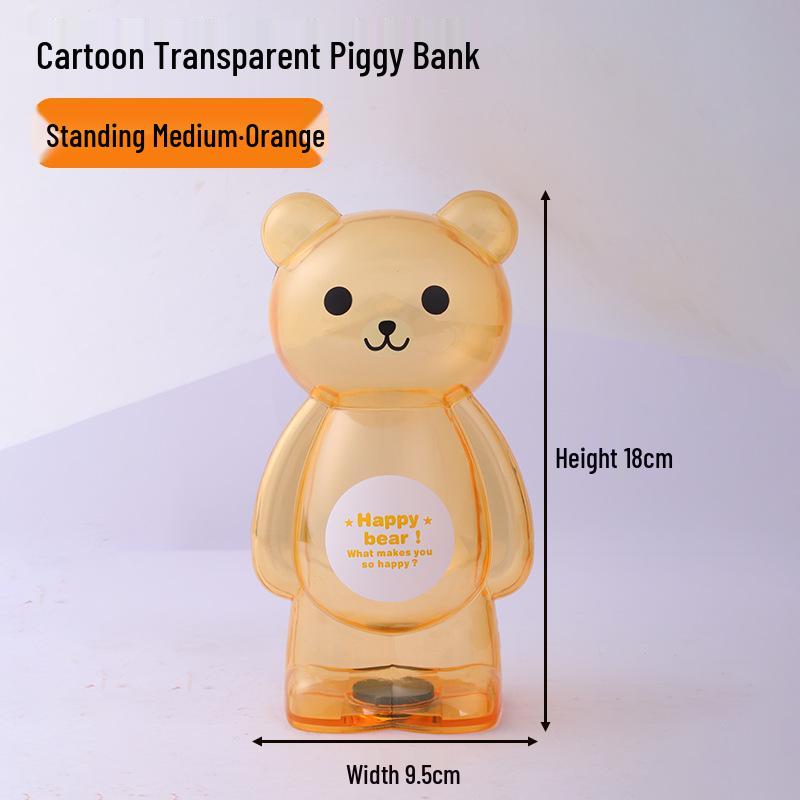 Clear Bear Coin Bank & Candy Jar for Kids' Birthdays