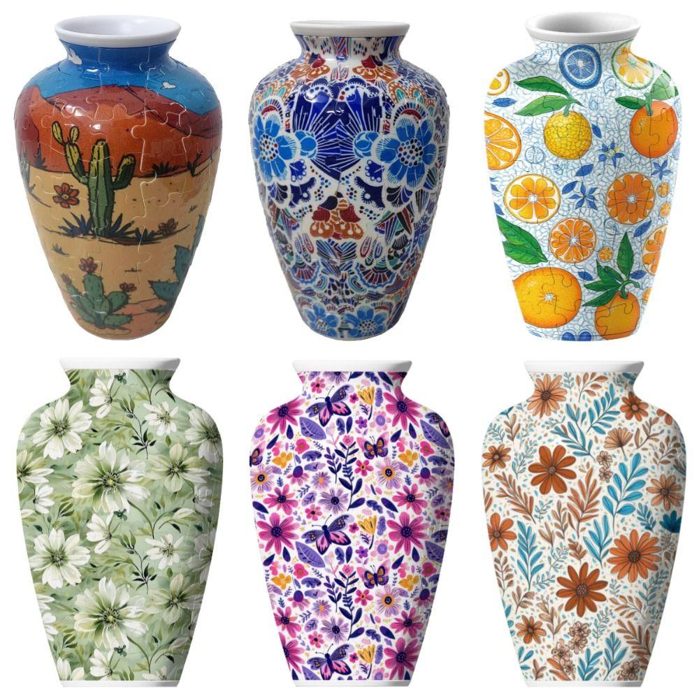 Vaso Puzzle 3D Impermeabile Vaso Creativo per Composizioni Floreali Vaso da Fiori Puzzle Casa Nuova Regalo