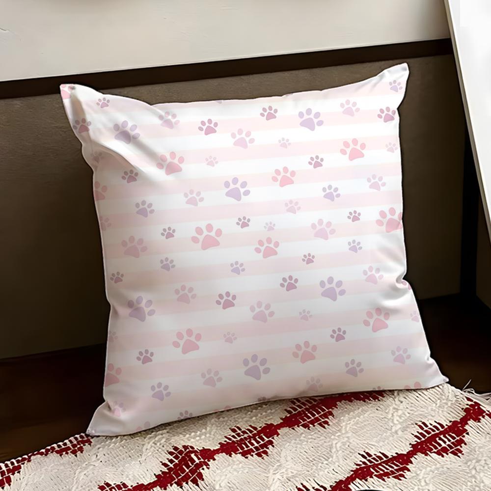 Melted Pastel Paw Cushion Cover Reversible Soft Durable Pillow Cover Home  Car MultiScene Use for Daily Comfort