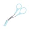 Stainless Steel Eyebrow Trimmer & Comb Scissors - Titanium Makeup Tool