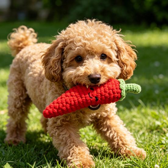 Plush Vegetable Dog Toy Squeaky Broccoli Eggplant Dog Chew Toy Cute Stuffed Scallion Chili Pepper for Puppy Teething Interactive Play