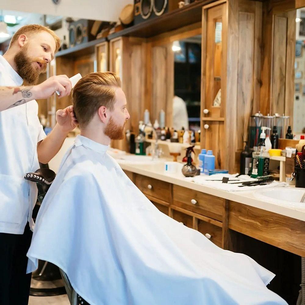 Durable Polyester Pongee Barber Apron Waterproof Colored Haircut Apron Haircut Cover Salon