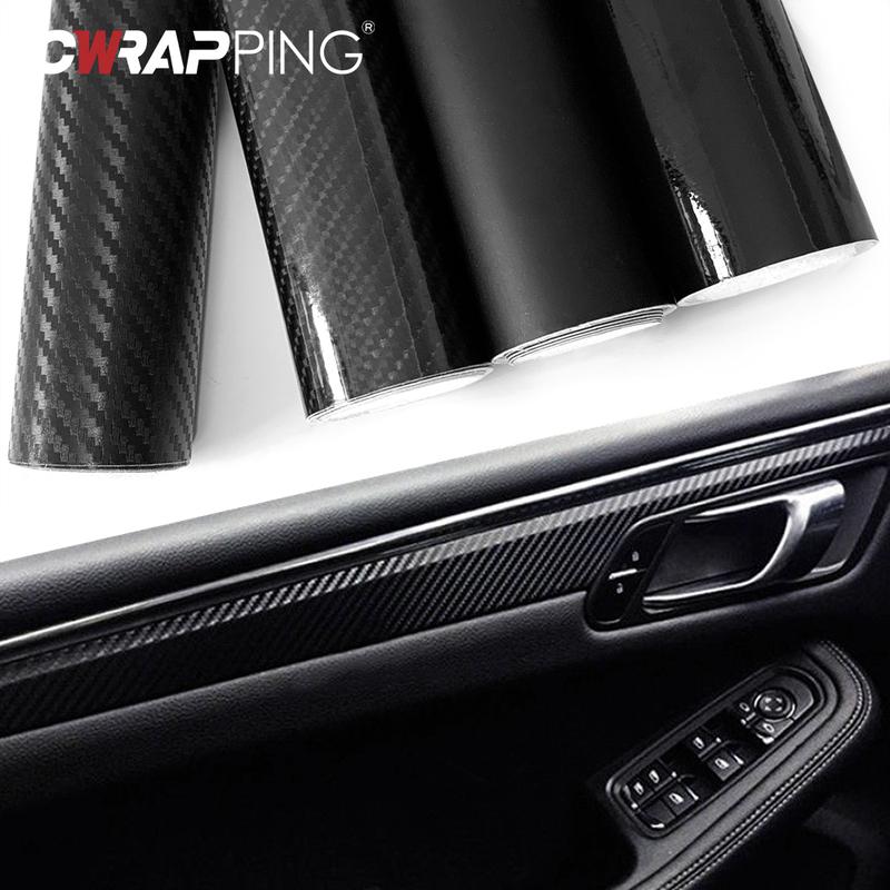 3D Car Sticker Carbon Fiber Black 6D Carbon Fiber Auto Decoration Waterproof Auto Door Protection Stickers for Car Accessories
