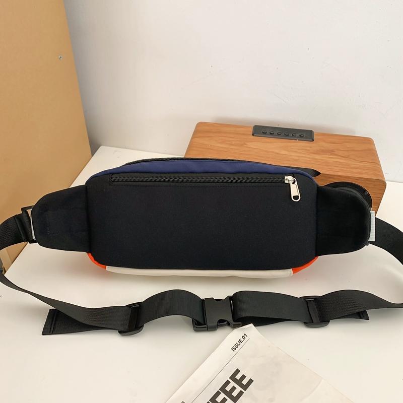 Kontrastowa kolorowa torba podróżna dla par. Torba na talię. Mała kwadratowa torba na ramię