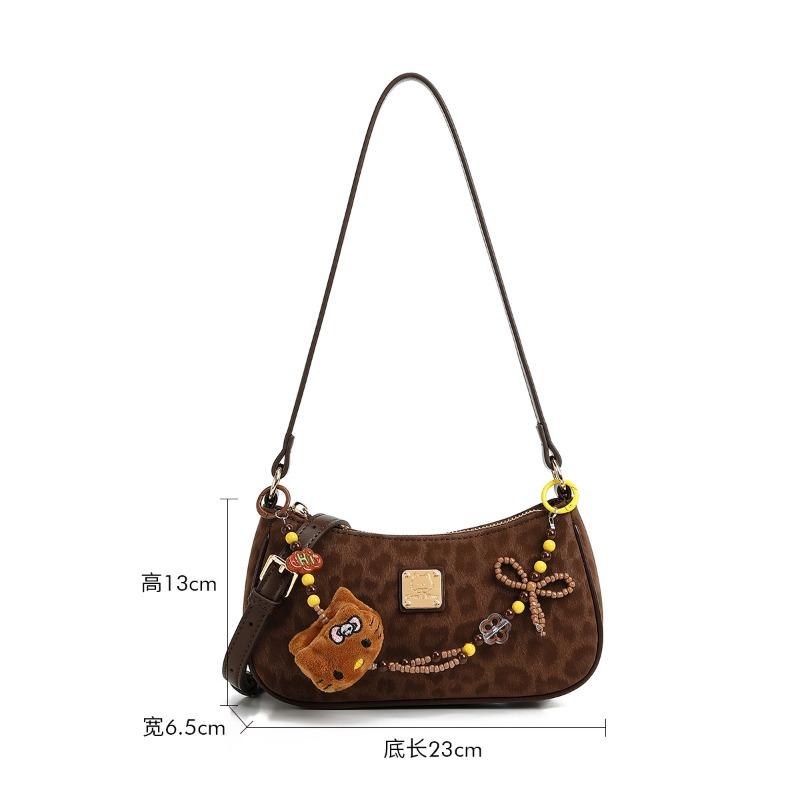 

Today s popular bags are girls winter new fashion plaid diagonal span bags, retro hand-carried mini crescent bags.