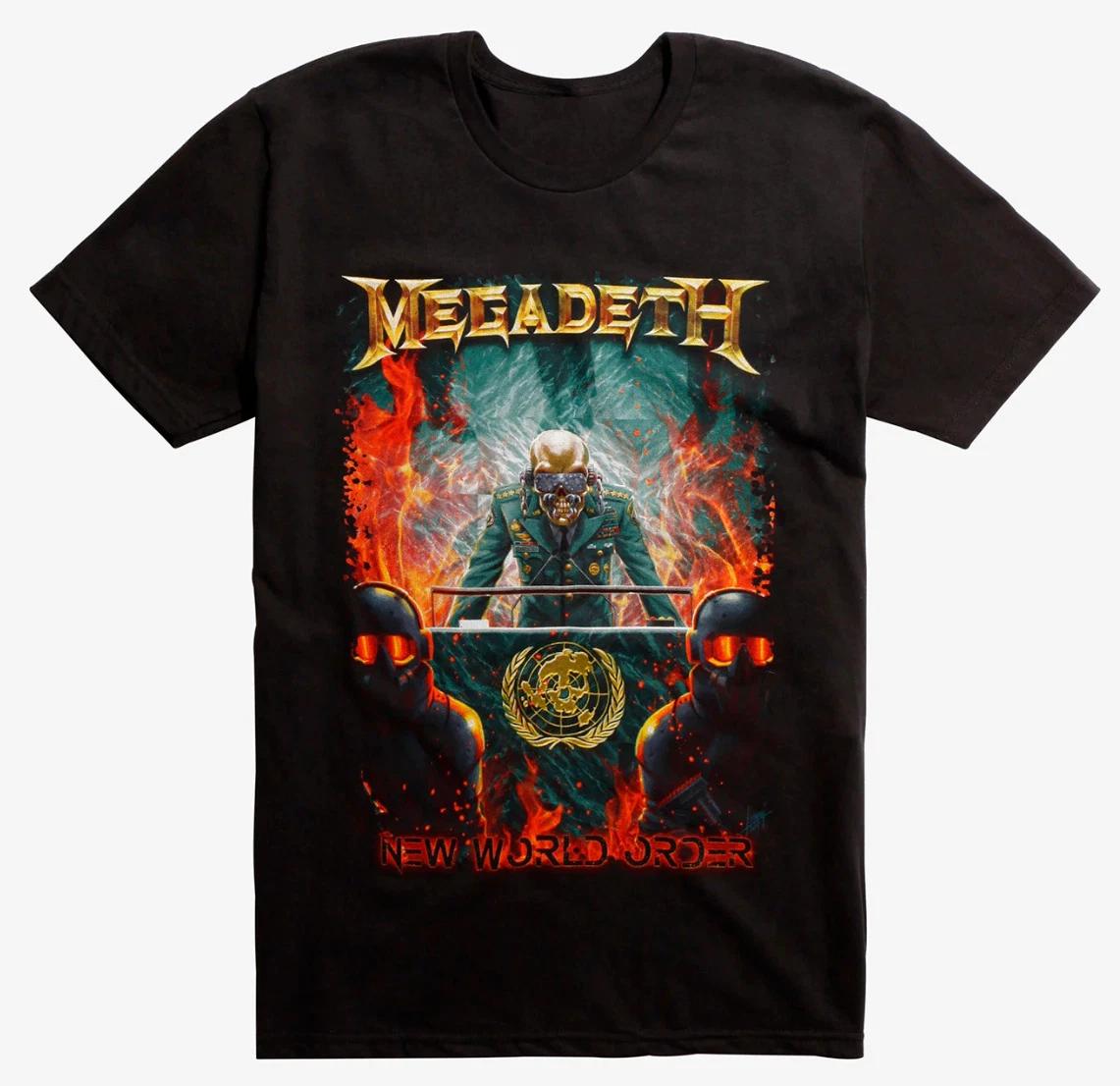 

Megadeth NEW WORLD ORDER T-Shirt NWT Authentic & Official 4XL